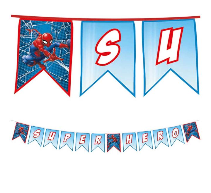 1PK Spider-Man Crime Fighter Reusable Letter Banner