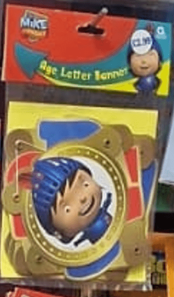 Mike the Knight themed age Letter Banner
