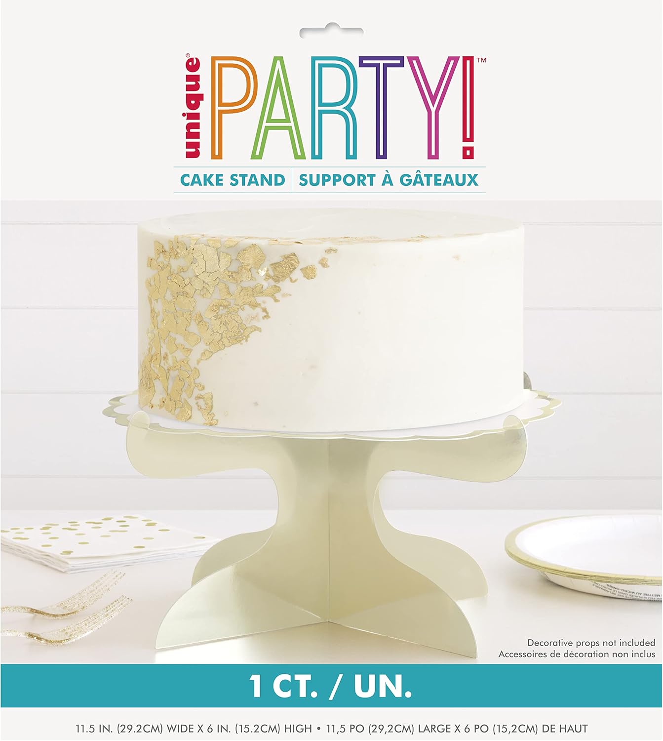 Gold Foil Stamped Cake Stand