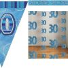 Reusable Blue - Age 30 Birthday Number Bunting Banner – Hanging Party Decoration