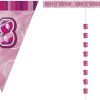 Reusable Pink - Age 18 Birthday Number Bunting Banner – Hanging Party Decoration