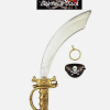 3pc Pirate Costume Set - Sword Cutlass Eyepatch Earring