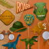 Dinosaur Party Props - Pack of 10
