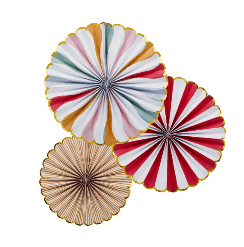 Circus Fan Decorations – Pack of 3