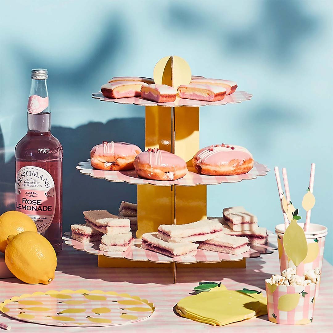 Gingham 3 Tier Cake Stand - Image 2