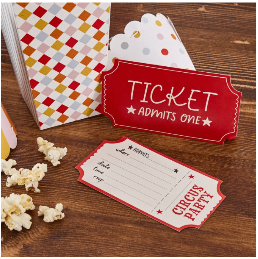 Circus Party Invitations - Pack of 8 - Image 3