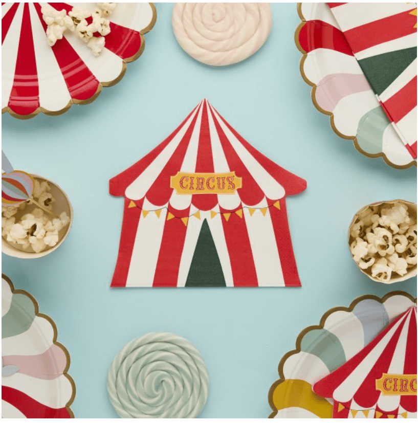 Circus Tent Paper Napkins - Pack of 16 - Image 2