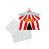 Circus Customisable Card Cake Topper