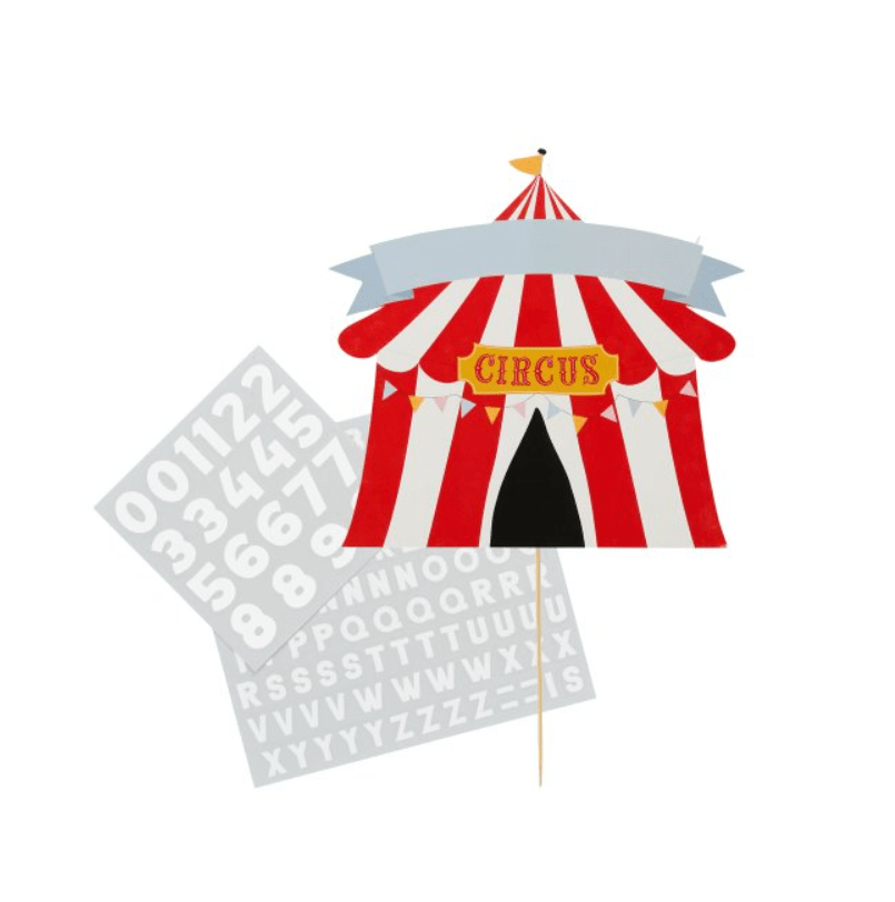 Circus Customisable Card Cake Topper