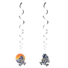 Space Travel Astronaut Swirl Birthday Party Decoration Set