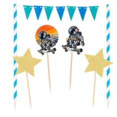 Space Travel Astronaut Cake decoration kit Birthday Party Decoration Set