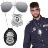 3 Piece Police Set, Party Glasses, Necklace and Badge