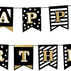 Party Time 'Happy Birthday' (2 x 200 cm) Banner
