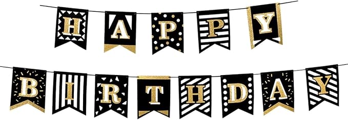 Party Time 'Happy Birthday' (2 x 200 cm) Banner