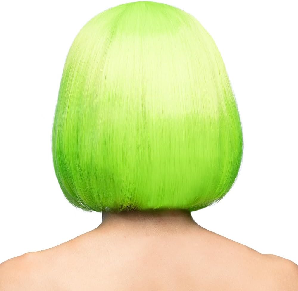 Cabaret Straight Bob Wig Green - Image 2
