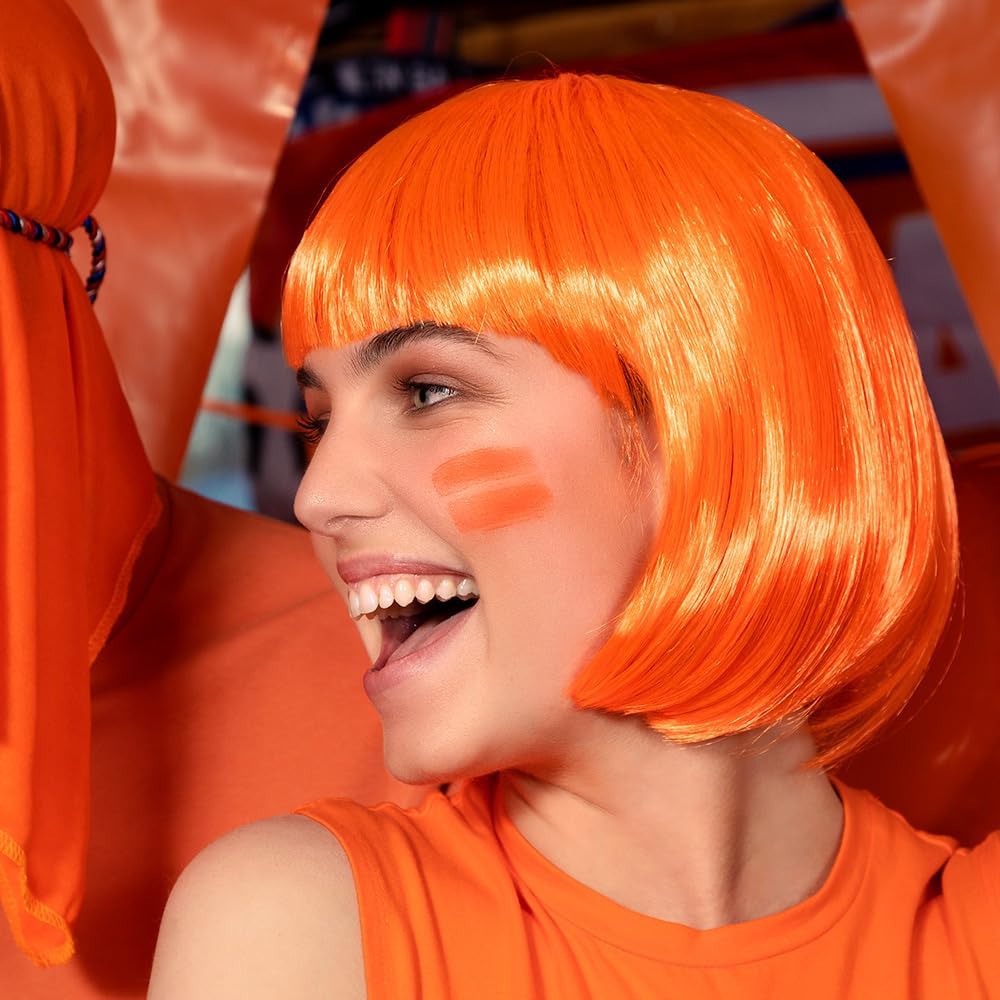 Cabaret Straight Bob Wig Orange - Image 2