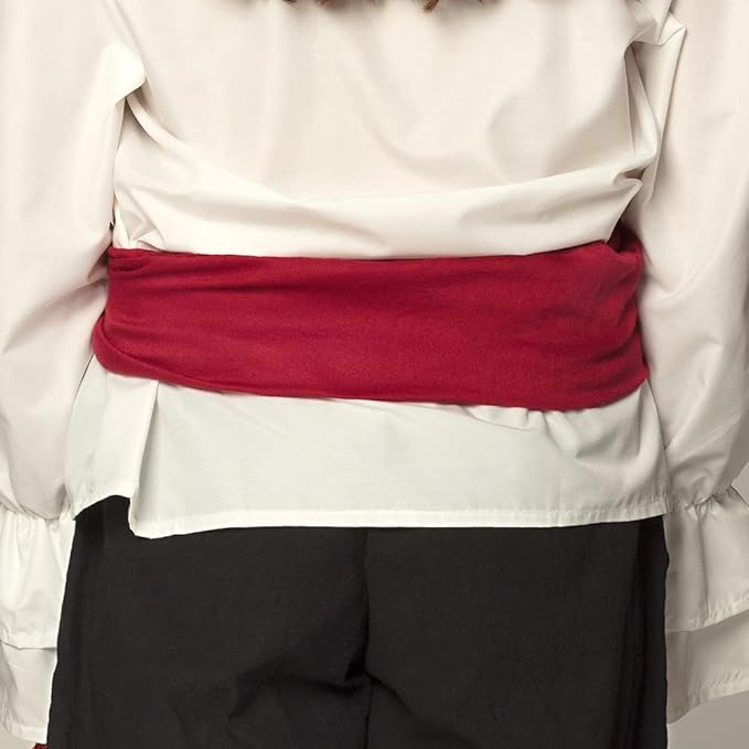 Pirate Set, Headband and Sash, Bordeaux, for Adults, Headscarf, Belt - Image 3