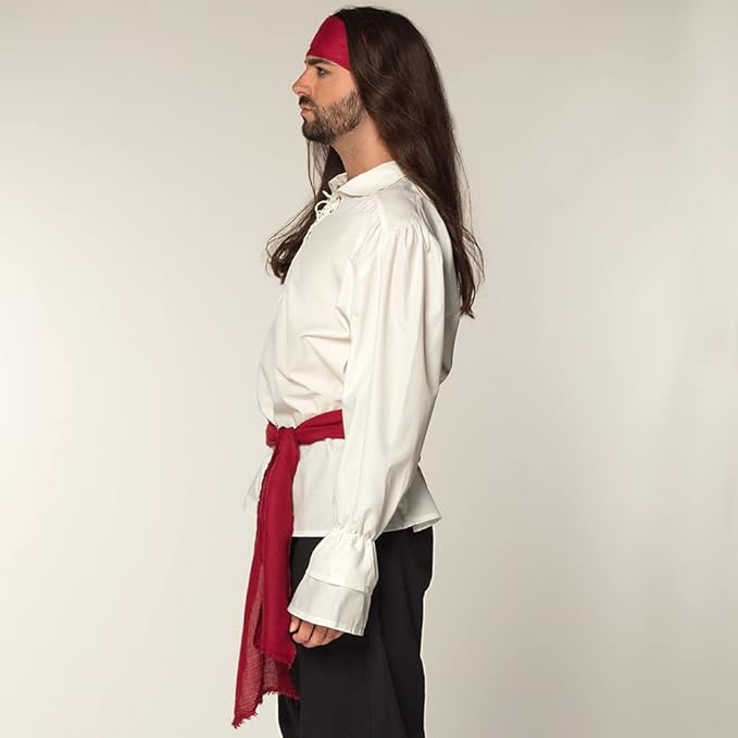 Pirate Set, Headband and Sash, Bordeaux, for Adults, Headscarf, Belt - Image 5