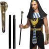 82cm Snake Sceptre, 3 Pieces, Detachable, Egyptian Fancy Dress Accessory