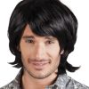 Wig spike Black for adults, synthetic hair hairstyle for costumes, fancy dress costumes for carnival