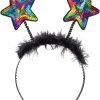 Star Tiara with Sequins, Headband with Feathers, Headpiece
