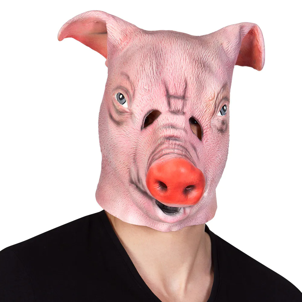 Pig Mask for Adults Made of Latex, Mask for Halloween and Carnival