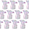 12 x  Iridescent Helium Latex Balloon Weight with Ribbon Roll