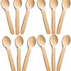 Wooden Spoon Plastic Reusable Cutlery Set, Pack of 36
