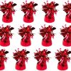 12 x Red Helium Latex Balloon Weight with Ribbon Roll