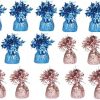 24 x Baby Blue & Baby Pink Helium Latex Balloon Weight with Ribbon Roll