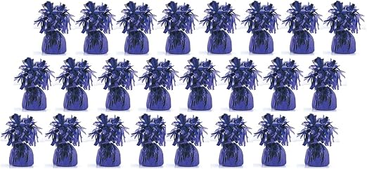 24 x Purple Helium Latex Balloon Weight with Ribbon Roll