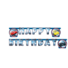 Letter chain Happy Birthday Cars Victory is Mine, 2 m