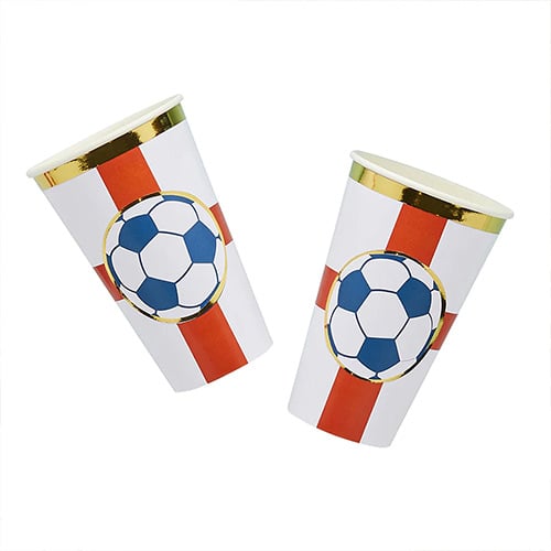 Come on England Football Jumbo Paper Cups – Pack of 8