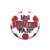 Red & White No. 1 Fan Football Badge