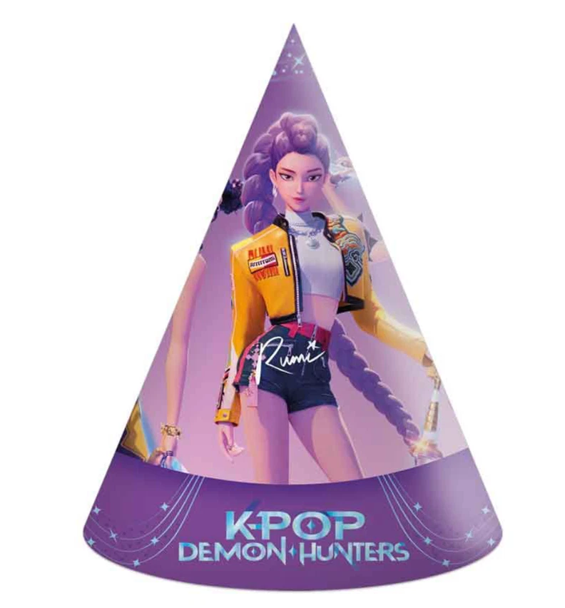 K-Pop Demon Hunters Paper Party Hats – Pack of 6