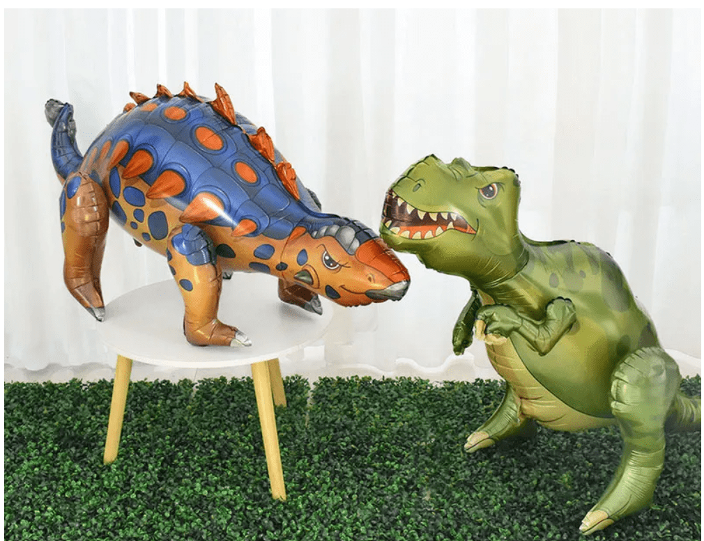 3D Air Walking Foil Balloon Tyrannosaurus Rex Dinosaur Green (83Lx66cmH) - Image 5