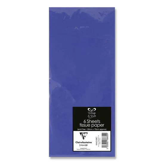 Dark Blue Tissue Paper Pack – 6 Sheet