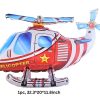 11.8inch Self standing Red Helicopter Foil Balloon