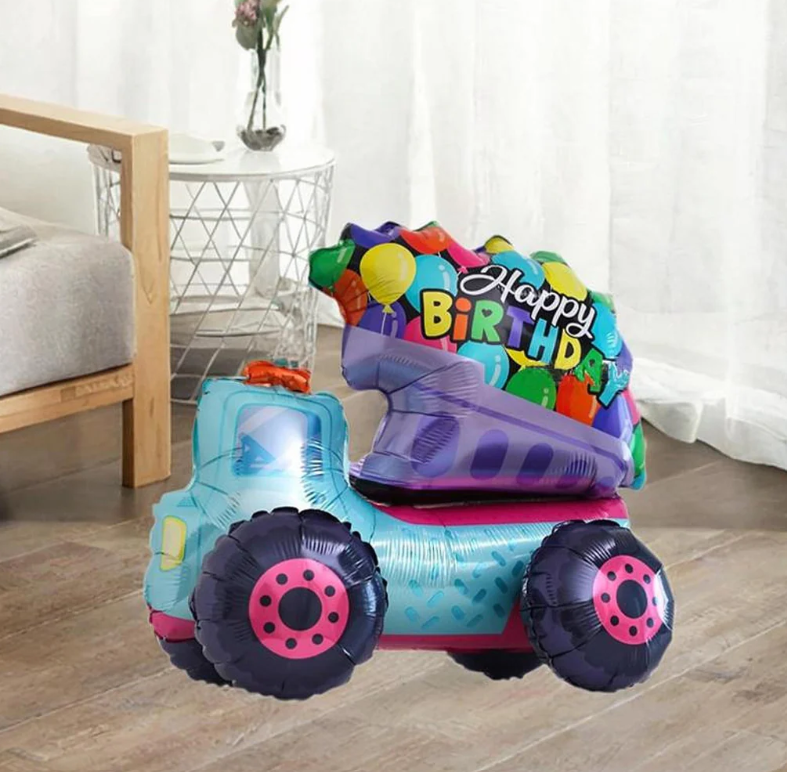3D BIRTHDAY TRUCK AIR FILL FOIL BALLOON - Image 2