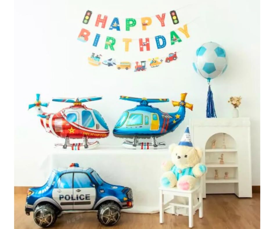 11.8inch Self standing Red Helicopter Foil Balloon - Image 5