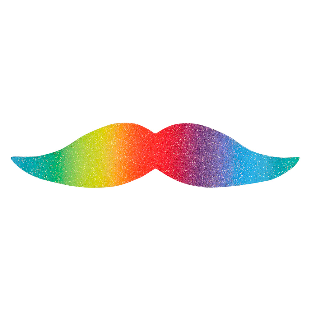 Set of 6 Rainbow Moustache - Image 2