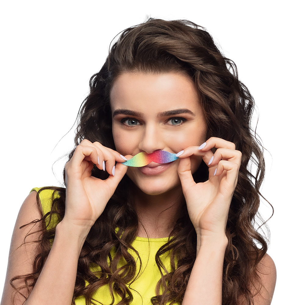 Set of 6 Rainbow Moustache - Image 3