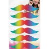 Set of 6 Rainbow Moustache