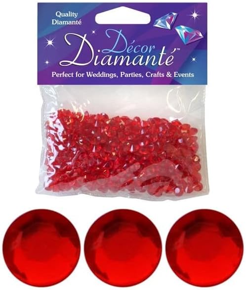 Red Diamante Crystal Table Confetti