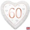 18 inch Happy 60th Diamond Anniversary Heart Foil Balloon