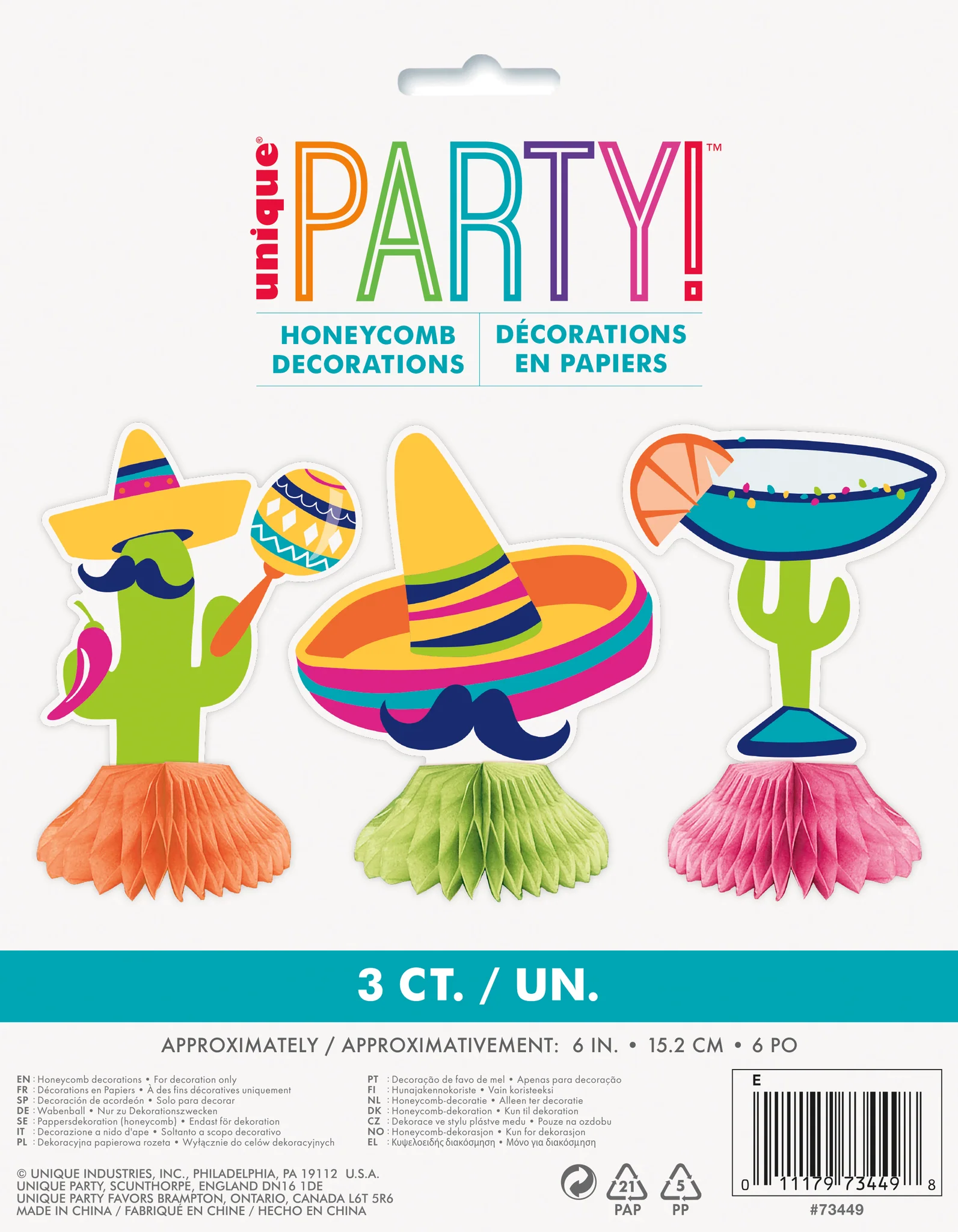 Boho Fiesta Mini Honeycomb Centerpieces