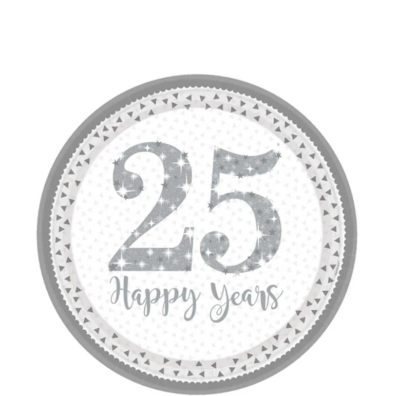 25TH SILVER WEDDING ANNIVERSARY PLATES
