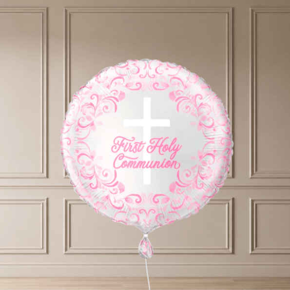 Pink First Holy Communion Balloon