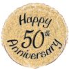 50th Anniversary Prism Round Foil Balloon- Gold ( 18")