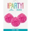 Mini Hot Pink Tissue Paper Pom Pom Party Decoration